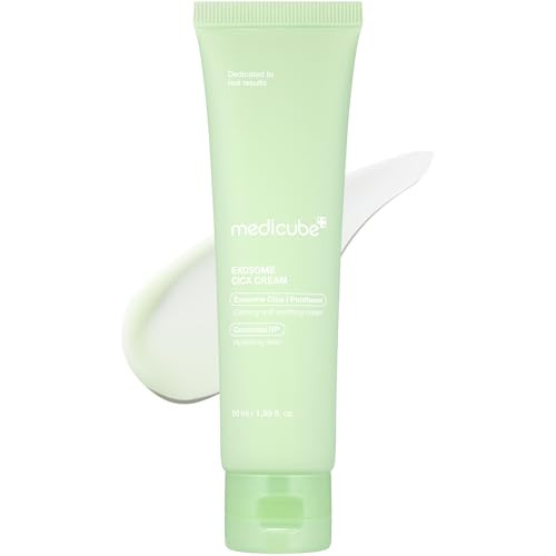 Medicube Exosome Cica Tea Tree Cream For Sensitive Skin With Centella Asiatica Help Reduce Redness And Breakouts. | Low-Irritating Moisturizing Daily Texture Care | Korean Skincare 1.7 Fl Oz