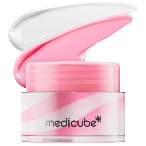 Medicube Pdrn Lip Sleeping Mask Glow Balm | Salmon Pdrn Collagen Shea Butter For Softer Lips Long-Lasting Moisture Overnight And Daily Lip Care Korean Skincare 0.35 Oz