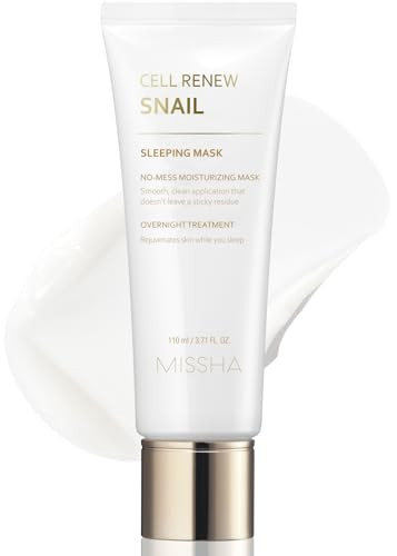 Missha Cell Renew Snail Sleeping Mask 3.71 Fl Oz I Korean Overnight Face Mask With Snail Slime Extract For Acne Scars Wrinkles Redness & Dull Skin