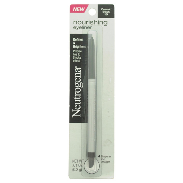 Neutrogena Nourishing Eyeliner Pencil Built-In Sharpener For Precise Application And Smudger For Soft Smokey Look Luminous Nonfading And Nonsmudging Cosmic Black 10 .01 Oz