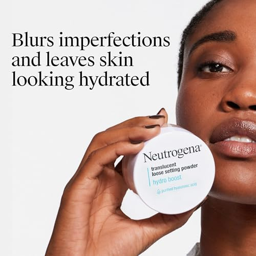 Neutrogena Hydro Boost Translucent Loose Setting Powder With Purified Hyaluronic Acid For Smooth Skin Blurs Imperfections And Sets Makeup Lightweight Face Powder .44 Oz