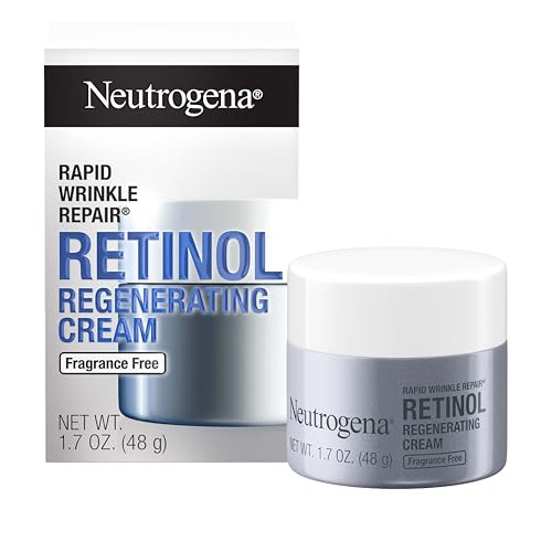 Neutrogena Rapid Wrinkle Repair Retinol Face Moisturizer Fragrance Free Daily Anti-Aging Face Cream With Retinol & Hyaluronic Acid To Fight Fine Lines Wrinkles & Dark Spots 1.7 Oz