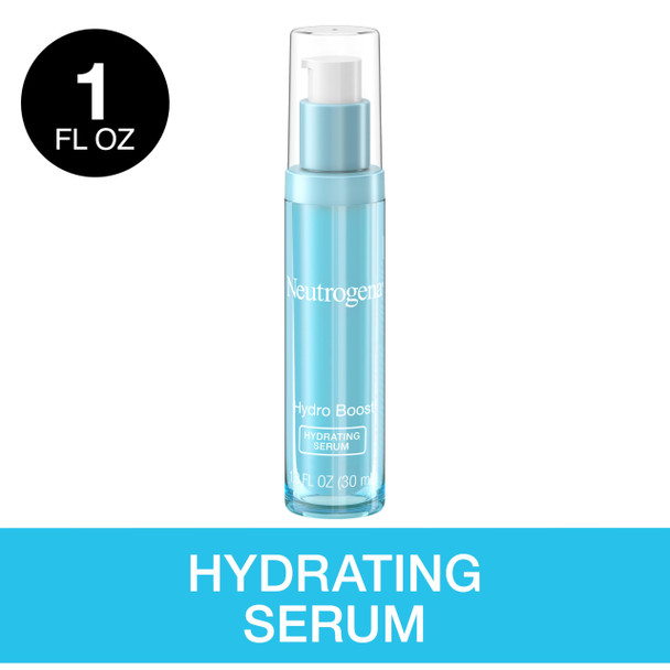 Neutrogena Hydro Boost Hydrating Hyaluronic Acid Face & Neck Serum Fast-Absorbing Daily Facial Moisturizer With Purified Hyaluronic Acid For Hydrated Skin Oil-Free & Non-Comedogenic 1 Fl. Oz
