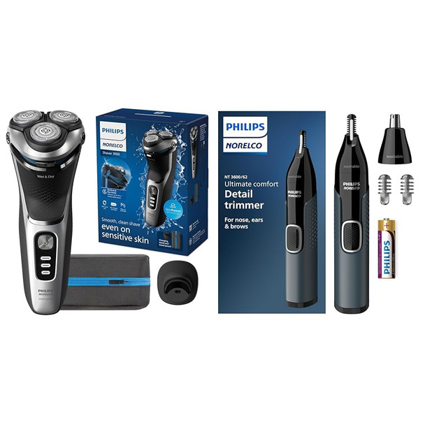 Norelco Philips  Shaver 5000X Rechargeable Wet & Dry Shaver With Precision Trimmer And Storage Pouch X5006/85