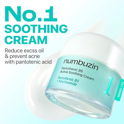 Numbuzin No.1 Pantothenic B5 Active Soothing Cream | Remove Sebum And Skin Troubles Pantothenic Acid Korean Skincare For Women 2.70 Fl Oz
