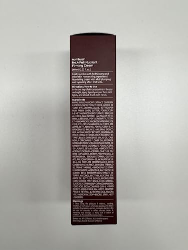 Numbuzin No.4 Cream | Full-Nutrient Firming Cream | Skin Elasticity Wrinkle Care Anti-Aging Deeply Nourishing Hydration | Red Ginseng Panthenol Niacinamide Bifida 2.02 Fl. Oz
