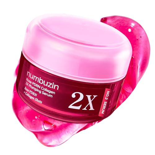 Numbuzin No.2X Rose Pdrn Collagen Plumping Serum Collagen Spicule Serum For Firming & Volume Glow Pdrn Peptides Collagen Hydrating Korean Skincare 1.01 Fl Oz (30Ml)