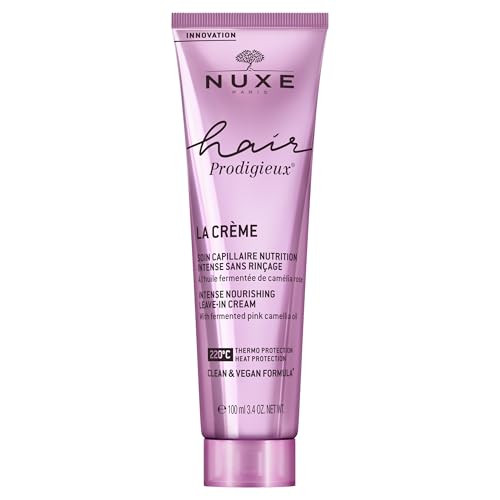 Nuxe Hair Prodigieux Intense Nourishing Leave-In Cream. Repairs & Protects Hair From Heat For Soft Shiny And Healthy Looking Hair. With Argan And Jojoba Oil 3.4 Fl Oz