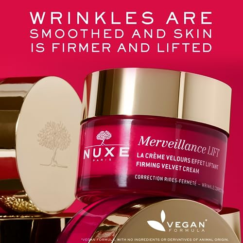Nuxe Merveillance Lift Velvet Cream Smoothing And Firming Vegan Moisturizer With Micro-Algae Oil For Wrinkle Correction 1.7 Fl Oz