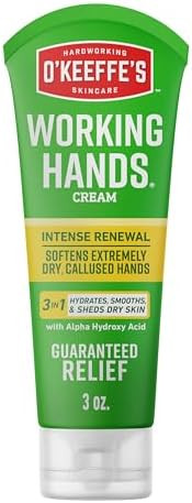 O'Keeffe'S Working Hands Intense Renewal Hand Cream With Urea 3 Oz Tube (Pack Of 1) Softens & Smooths Extremely Dry Callused Hands