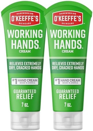O'Keeffe'S Working Hands Hand Cream For Extreme Dryness - 7 Oz Tube (2 Pack) - Repairing Skincare For Cracked Dry Hands