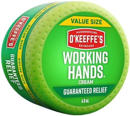 O'Keeffe'S Working Hands Hand Cream For Extreme Dryness - 6.8 Oz Value Size Jar (1 Pack) - Repairing Skincare For Cracked Dry Hands