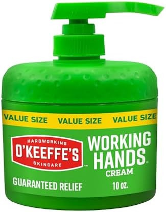O'Keeffe'S Working Hands Hand Cream In A Pumpable Jar For Extreme Dryness 10Oz Pump (1 Pack) - Repairing Skincare For Cracked Dry Hands