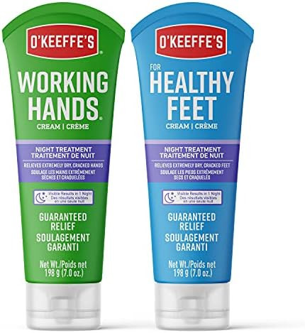 O'Keeffe'S Working Hands Night Treatment Hand Cream And Healthy Feet Night Treatment Foot Cream 7 Ounce Tube