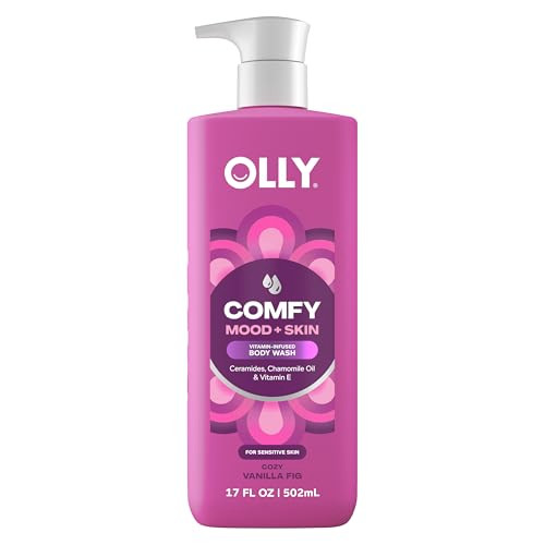 Olly Body Wash Comfy Mood + Skin With Ceramides Chamomile Oil & Vitamin E To Hydrate & Nourish Skin Cozy Vanilla & Fig Scent 17 Fl Oz