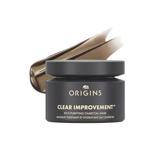 Origins Clear Improvement Rich Purifying Charcoal Face Mask | Purifies Dry Skin | With Bamboo Charcoal Shea Butter & Clay 2.5 Fl Oz