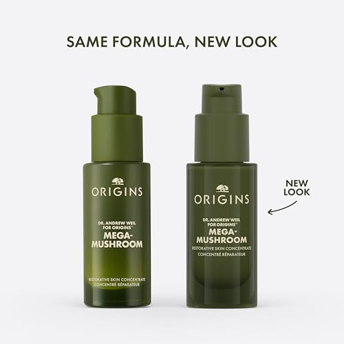 Origins Mega-Mushroom Restorative Skin Concentrate Serum | Visibly Reduces Redness & Strengthens Skin'S Barrier | With Reishi Mushroom 1 Fl Oz