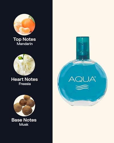Pb Parfumsbelcam Aqua Eau De Toilette Spray For Women Fresh Fruity Floral Perfume With Mandarin Freesia Musk & Wood Notes Everyday Day-To-Night Fragrance Great Idea 1.7 Fl Oz