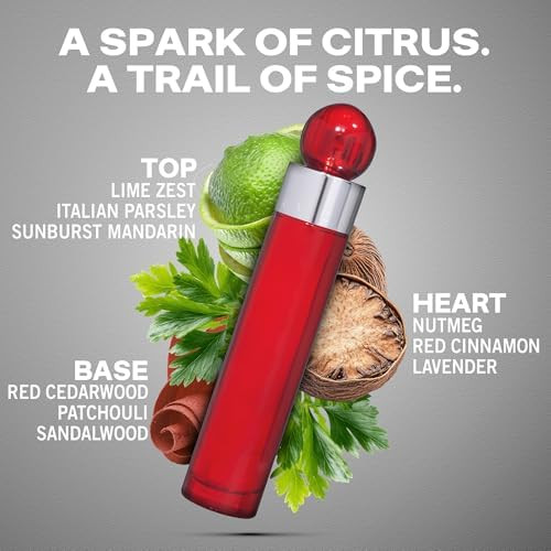 Perry Ellis 360 Red Eau De Toilette Spray For Men - Mens Cologne Long Lasting Perfume Edt Fragrance With Notes Of Clove Cinnamon & Patchouli 3.4 Fl Oz (100 Ml)