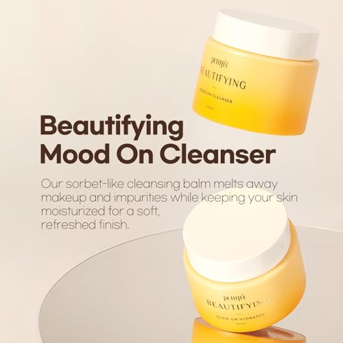 Petitfee Beautifying Mood On Cleanser 3.38 Fl. Oz. (100Ml) - Cleansing Balm Makeup Removal Pore Cleansing Dissolves Sunscreen Moisturizing Finish With Citrus Aroma Oil Korean Skincare