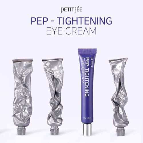 Petitfee Pep-Tightening Eye Cream 1.05 Oz (30G) - Peptide Eye Cream With Green Tomato Extract Coffee Seed Extract Ceramide Np For Fine Lines Tightening Under Eye Line Smoother Korean Skin Care