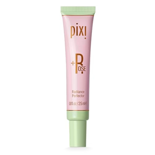 Pixi Beauty +Rose Radiance Perfector | Multitasking Brightening & Blurring Primer With Rose Water Ceramide Np & Hyaluronic Acid | Luminous Skin Primer & Glowy Complexion Enhancer | 0.8 Fl Oz/ 25 Ml
