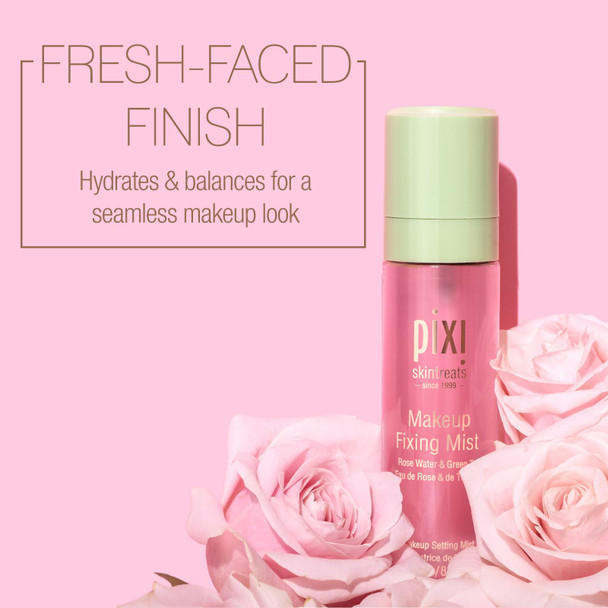 Pixi Beauty Makeup Fixing Mist 80Ml All Over Setting Spray For Longer Wearing Makeup Rose Water And Green Tea Infused 80 Ml / 2.70 Fl Oz