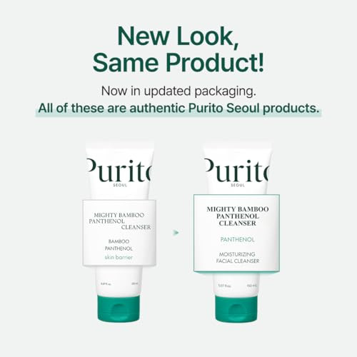 Purito Mighty Bamboo Panthenol Cleanser Gentle Face Wash For Moisturizing Makeup Remover For Sensitive Skin Vegan & Cruelty-Free Face Cleanser150Ml / 5.07 Fl. Oz