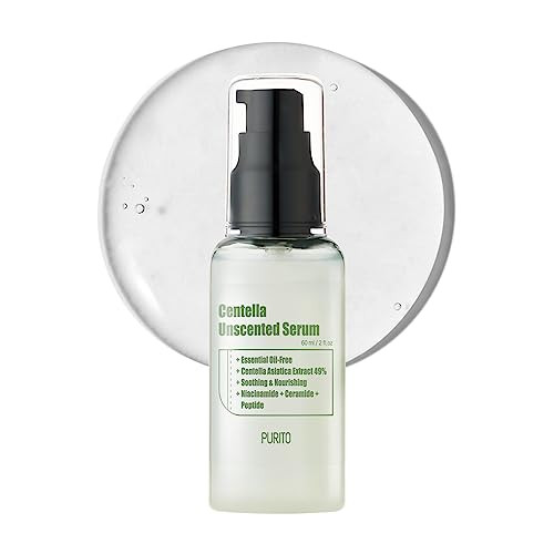 Purito Centella Unscented Serum For All Skin Types Ampoule Soothing Calming Facial Serum For Face Vegan & Cruelty-Free Korean Skin Care 60Ml 2Fl.Oz