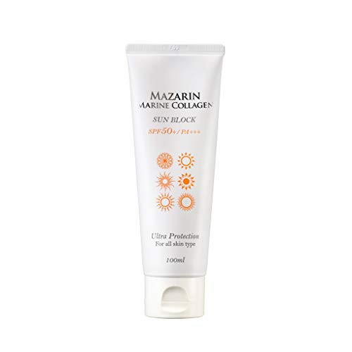 Rosee Mazarin Marine Collagen Sun Screen Spf50+ Pa+++ Big Size 100Ml For All Skin Type/3 In 1(Brightening+Anti-Wrinkle+Sun Screen)/Made In Korea