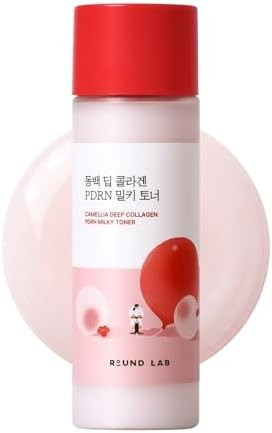 Round Lab Camellia Collagen Pdrn Milky Toner 5.07 Fl Oz Hydrating Elasticity-Boosting Skin Toner With Low Molecular Collagen And Camellia Flower Extract Milky Glow Texture Korean Skincare