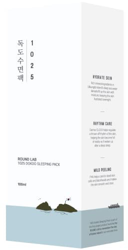Round Lab 1025 Dokdo Sleeping Pack (Unscented) | All-In-One Facial Night Cream Developed For Irritated Skin By Uv Rays And High Temperatures Hydrating & Soothing Cooling Effect Low Ph (3.38Fl.Oz)