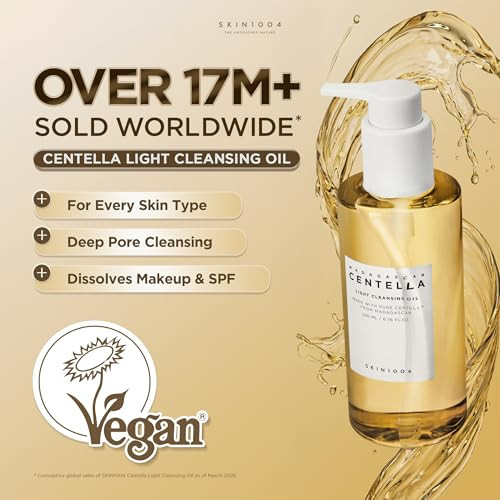 Skin1004 Madagascar Centella Light Cleansing Oil 6.76 Fl.Oz 200Ml | Gentle Oil Cleanser For Face Korean Facial Cleanser Double Cleansing