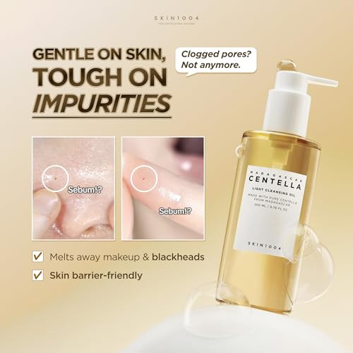 Skin1004 Madagascar Centella Light Cleansing Oil 6.76 Fl.Oz 200Ml | Gentle Oil Cleanser For Face Korean Facial Cleanser Double Cleansing