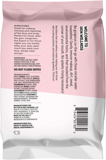 ACURE Soothing Micellar Water Cleansing 30 Towelette(s)