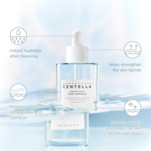 Skin1004 Hyalu-Cica First Ampoule Korean Serum For Face With Hyaluronic Acid & Centella Facial Ampoule Serum For Deep Moisture Lightweight Centella Ampoule Korean Skin Care 1.69 Fl.Oz /50Ml