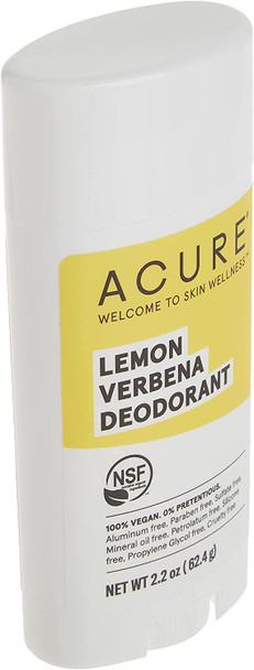 Acure Deodorant Lemon Verbena 62g, WHITE