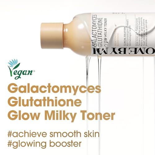 Some By Mi Galactomyces Glutathione Glow Milky Toner - 6.76Oz 200Ml - Hydrating Korean Milky And Rice Toner With Glutathione & Vitamin C For Smooth Radiant Skin - Korean Skin Care