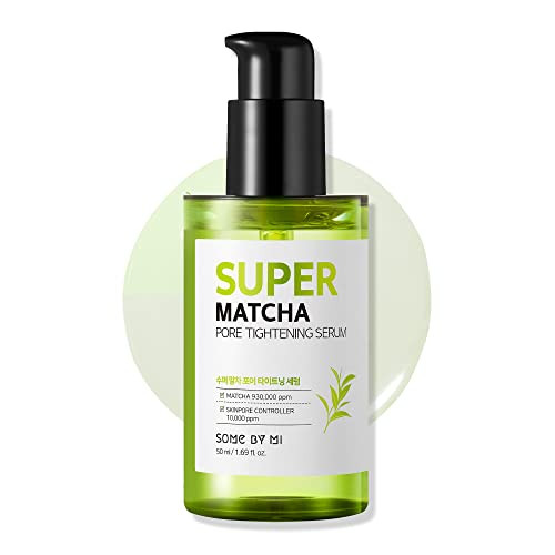 Some By Mi Super Matcha Pore Tightening Serum - 1.69Oz 50Ml - Made From Match Water For Sensitive Skin - Skin Moisturizing And Purifying Effect - Blackheads Sebum And Pore Care - Korean Skin Care