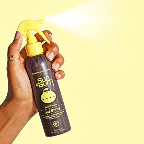 Sun Bum Sea Salt Spray And Air Dry Cream Bundle | Texturizing And Volumizing 6 Fl Oz Sea Salt Spray With Uv Protection | 6 Oz Anti Frizz Air Dry Styling Cream