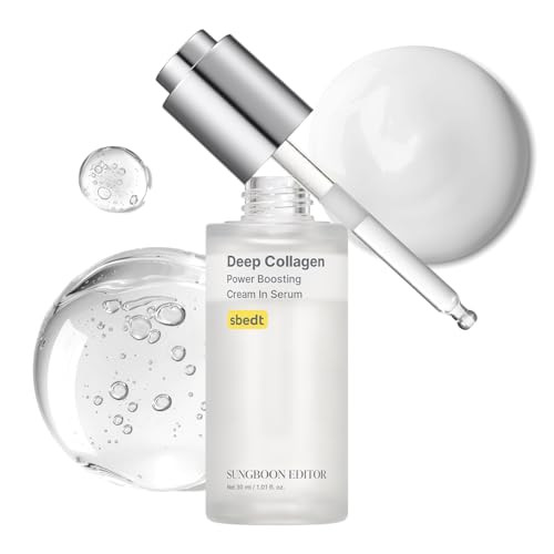 Sungboon Editor Deep Collagen Serum | 5% Volufiline + 58% Low Molecular Collagen + 2% Niacinamide | Hydrating & Smoothing Face Serum | Korean Skincare 1.01 Fl Oz | s For Women