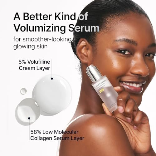 Sungboon Editor Deep Collagen Serum | 5% Volufiline + 58% Low Molecular Collagen + 2% Niacinamide | Hydrating & Smoothing Face Serum | Korean Skincare 1.01 Fl Oz | s For Women