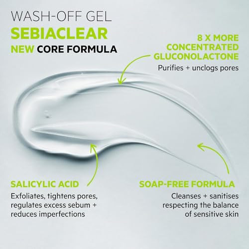 Svr - Sebiaclear Foaming Gel - Face & Body Cleanser With Salicylic Acid & Pha - For Teenagers To Adults Combination Oily And Sensitive Skin - Gently Cleanses And Unclogs Pores 13.5 Fl.Oz