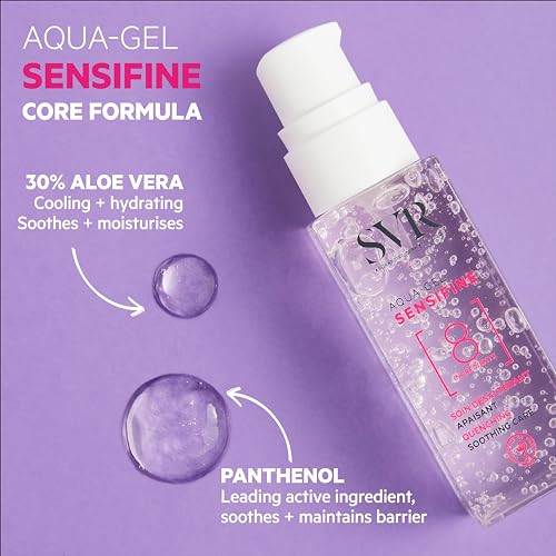 Svr - Sensifine Aqua Gel - Refreshing & Soothing Moisturizer With 30% Aloe Vera & Panthenol - For Combination Oily And Sensitive Skin Relief - Instant Cooling Effect 1.3 Fl.Oz