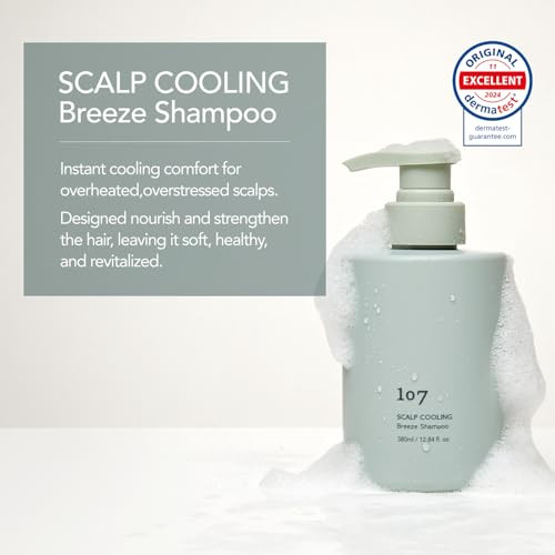 107 Scalp Cooling Breeze Shampoo - Soothing & Refreshing Scalp Cooling Shampoo With 3-Year Aged Fermented Mugwort Vinegar Scalp Care Sebum Control (12.84 Oz)