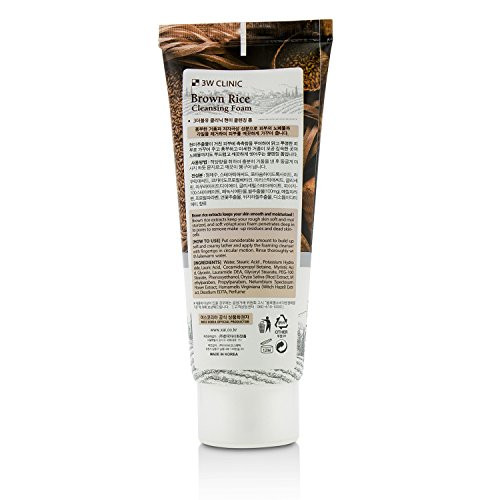 3W Clinic Cleansing Foam Brown Rice 100 Ml/3.38 Ounce