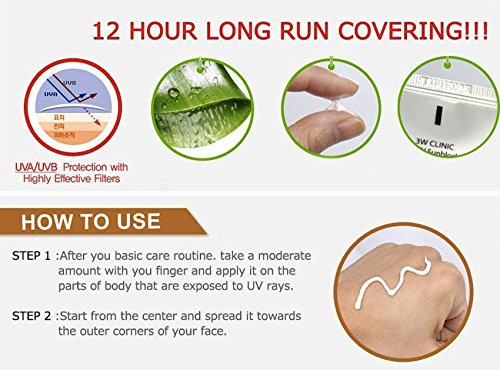 3W Clinic Intensive Uv Sunscreen Sunblock Cream 4 Pack Spf50+ / Pa+++ 70Ml (2.3Oz)