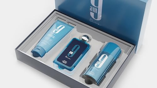 Afnan 9 Am Dive Perfume Set Eau De Parfum (3.4 Oz) Shower Gel (5.0 Oz) Deodorant (5.0 Oz)