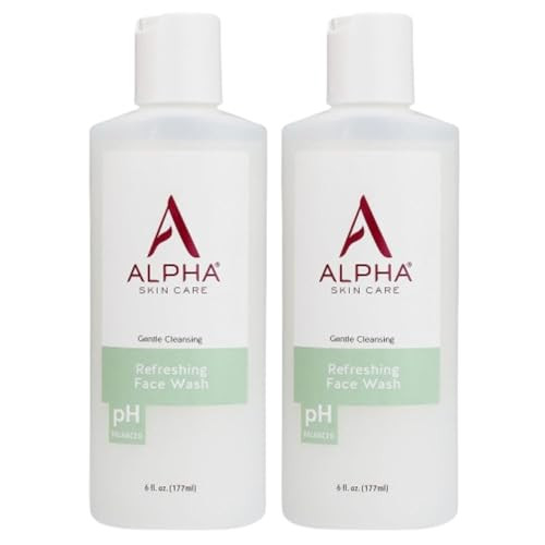 Alpha Skin Care Refreshing Face Wash Gentle Soap- Formula Citric Aha Cleanses Purifies Tones & Restores Ph All Skin Types Removes Make-Up & Oil Anti-Aging Ingredients 6 Oz Pack Of 2