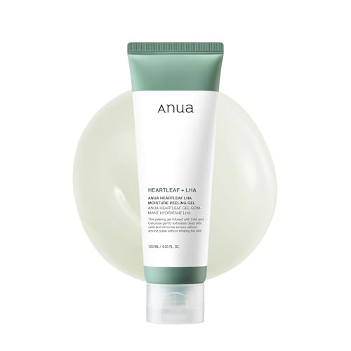 Anua Heartleaf Lha Moisture Peeling Gel Gentle Exfoliation Hydrating Facial Peel Pore Care Dead Skin Removal Natural Cellulose Soothing & Hydrating Korean Skincare 4.05 Fl Oz